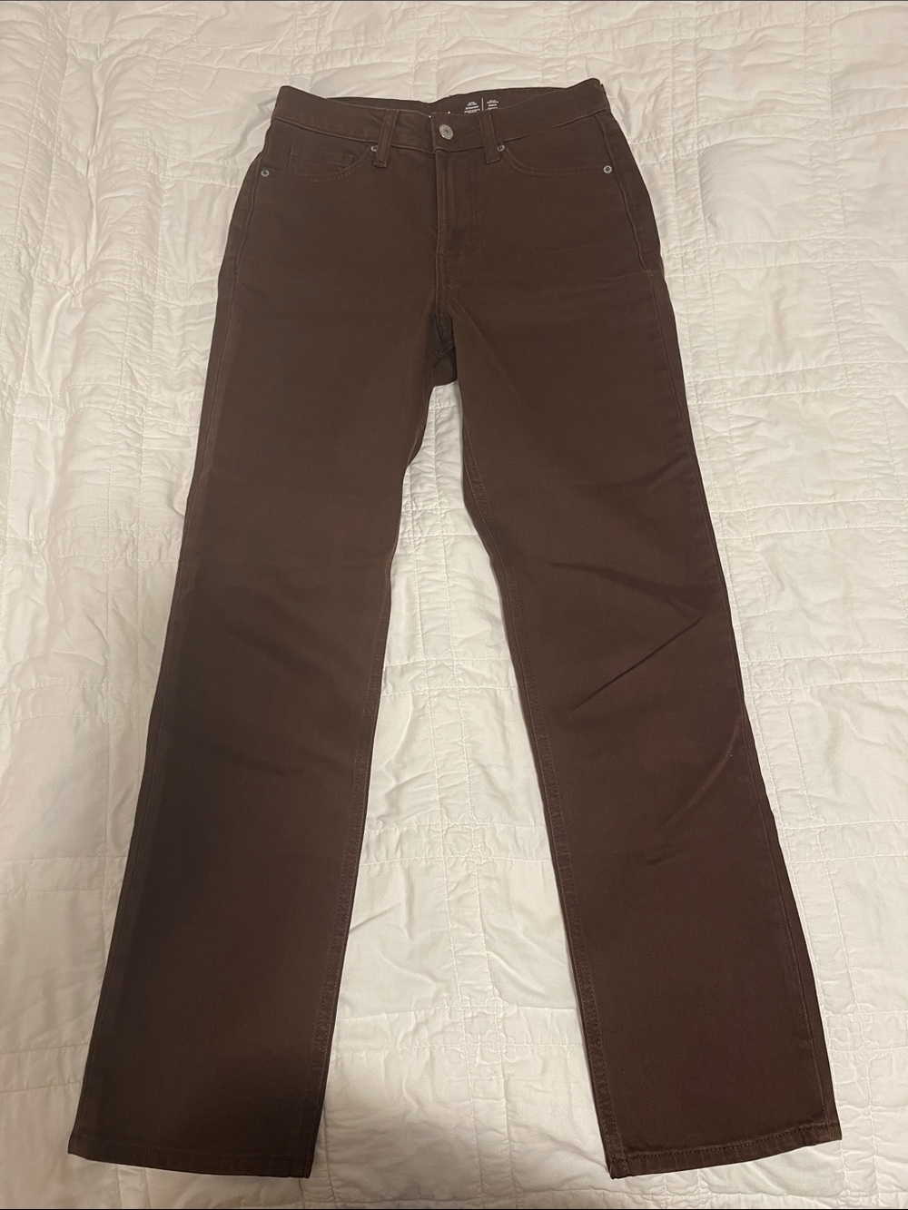 Old Navy Extra High Rise Straight Jeans Brown Size 4
